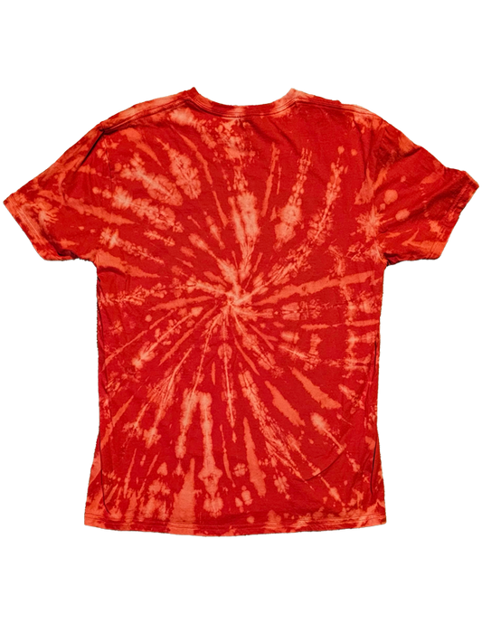 James Droz "WHAT HAPPENEDDUHHH?!?!?" Red tie-dye shirt, jamesdrozmerch.shop